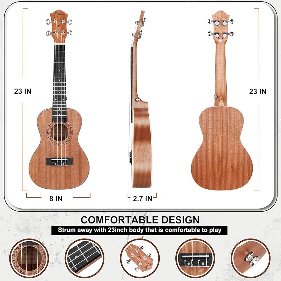 Amazon.com: Ranch Concert Ukulele - Ukelele 23