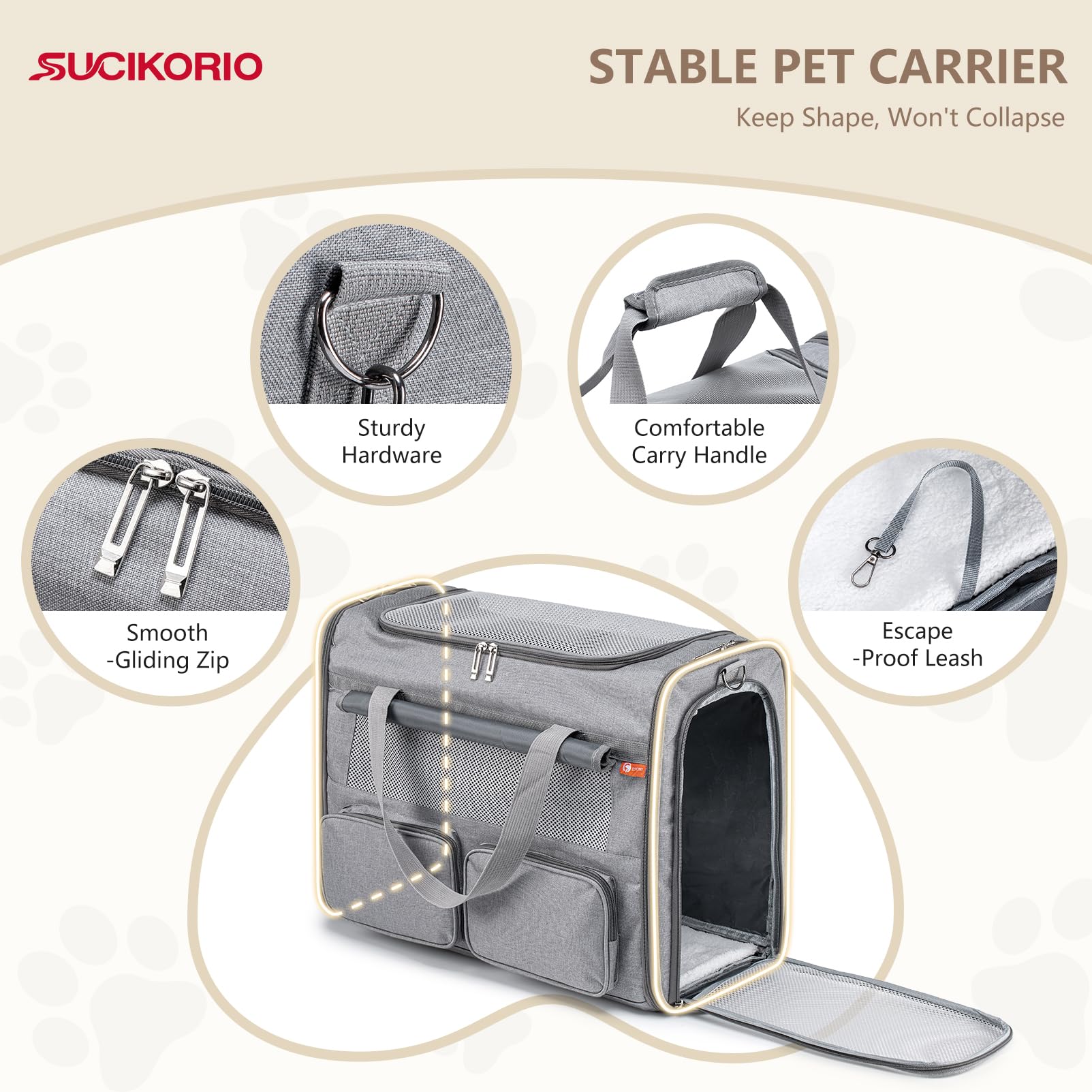 Transportin Gato Homologado 55x40x23cm Para Avion Cabina, Plegable Bolsa de Transportin Perro Grande Transpirable Cat Carrier con Bebedero Plegable Para Gatos y Perros, Air Europa Aerolineas