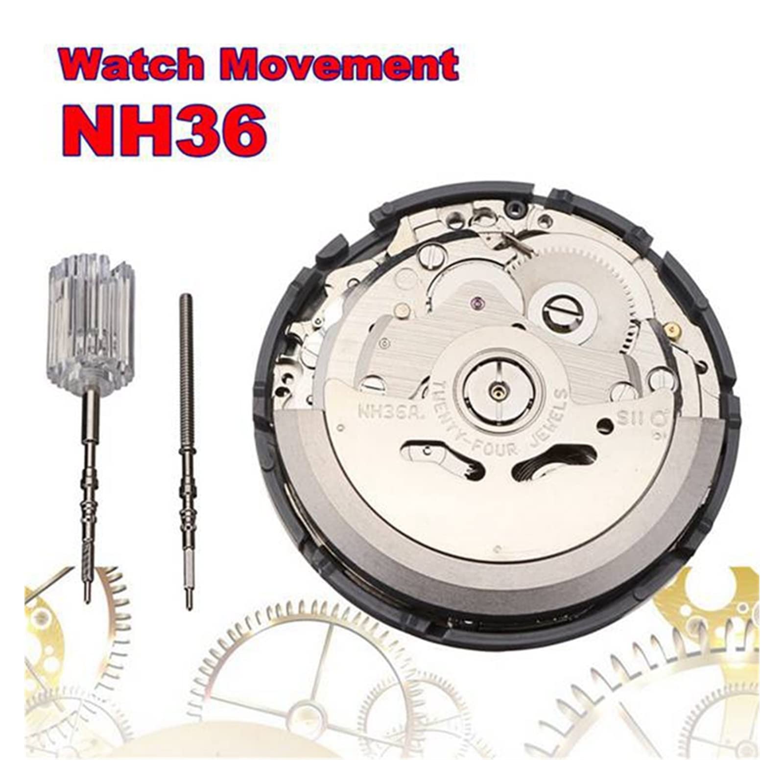 Kit di Strumenti per la Riparazione del Movimento Meccanico Automatico dell'orologio NH36 da Uomo, Accessorio e Parte di Ricambio.