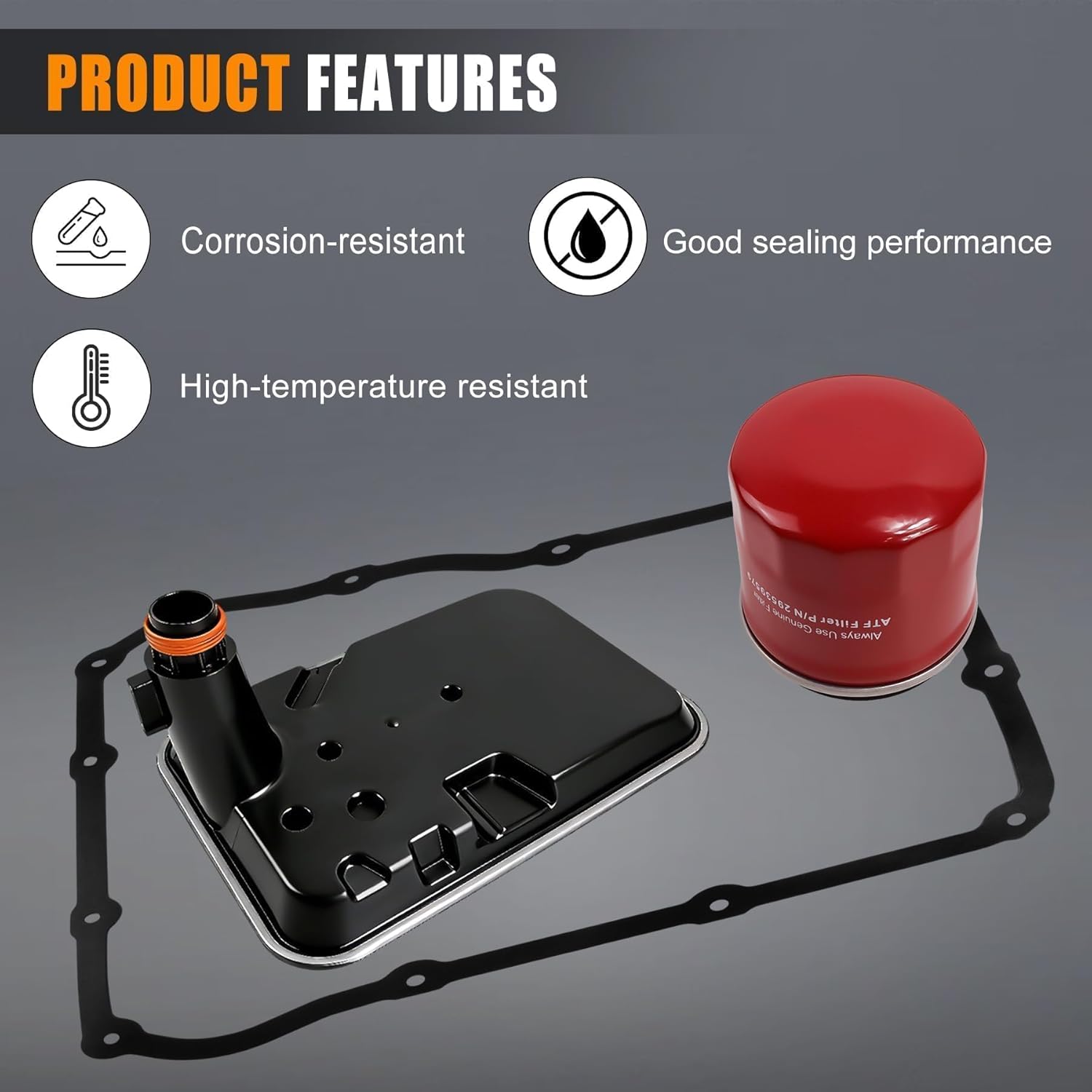 Transmission Filter Kit Compatible with Allison 1000 2000 Series Fit for Chevy Silverado GMC Sierra 2001-2010 5 & 6 Speed Light Duty Trucks Replace 29537965 29539579