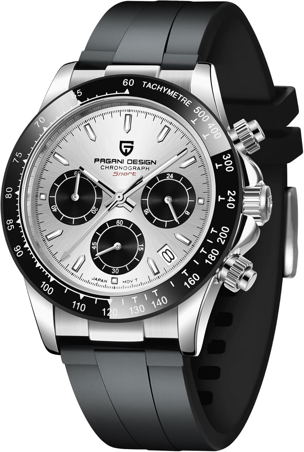 CEYADG Pagani Design Daytona Homage Men's Quartz Watch, Chronograph Wristwatch for Men, VK63 Movement, Stainless Steel Band, PD1644