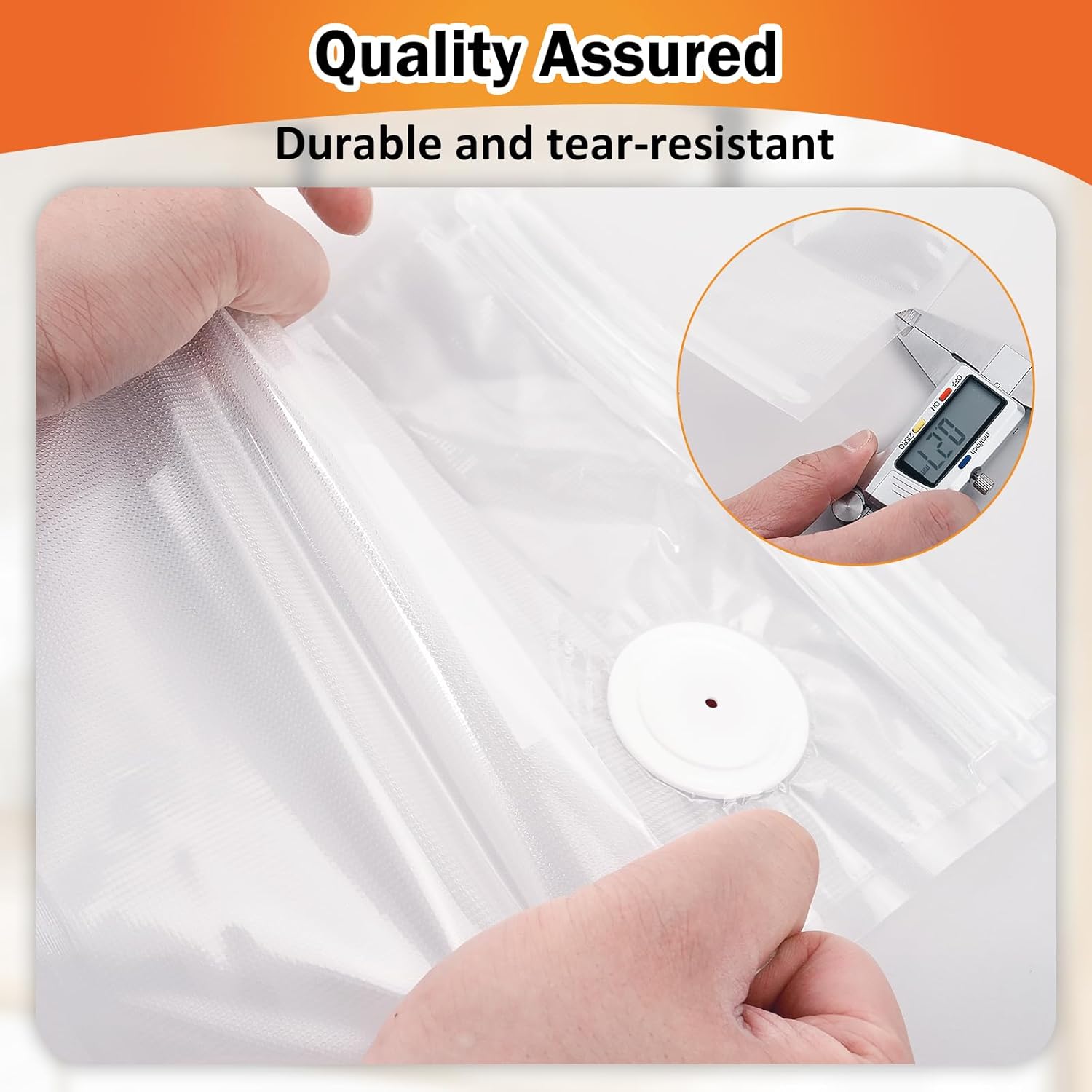 Reusable Vacuum Sealer Bags for Food 60 Pcs 8" x 10" and 10" x 11" Vacuum Sealer Bags for Sous Vide Cooking Freezer Microwave