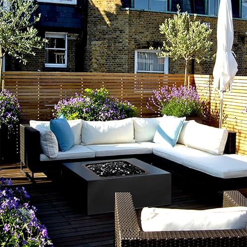 Miniatura 5 de Skyflame Vidrio de fuego de alto brillo de 20 libras para paisajismo de chimeneas, cobre reflectante de 12 pulgada y negro ónix reflectante