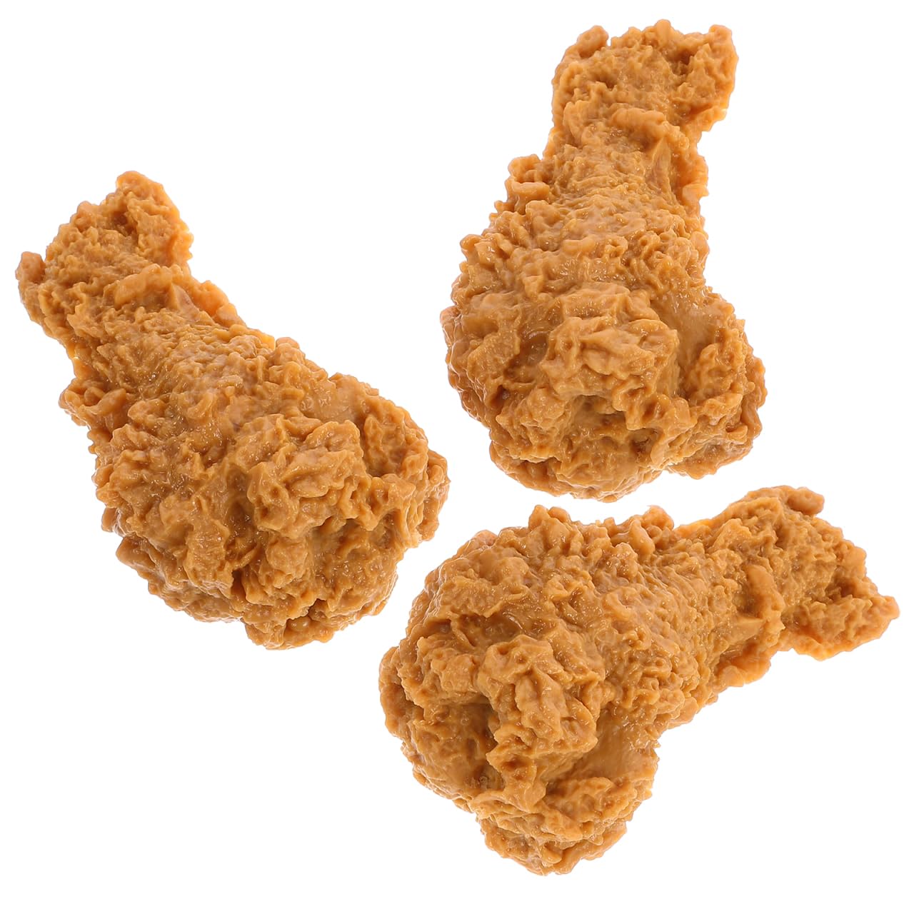 3Pcs Lifelike PVC Chicken Drumstick Food Model for Display