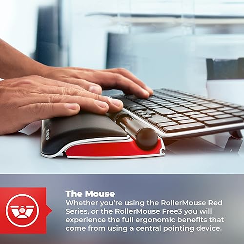 Miniatura 2 de Contour Design Ultimate Workstation Red Wired - Incluye teclado RollerMouse Red y Balance - Teclado ergonómico con cable y mouse Combo - Compatible