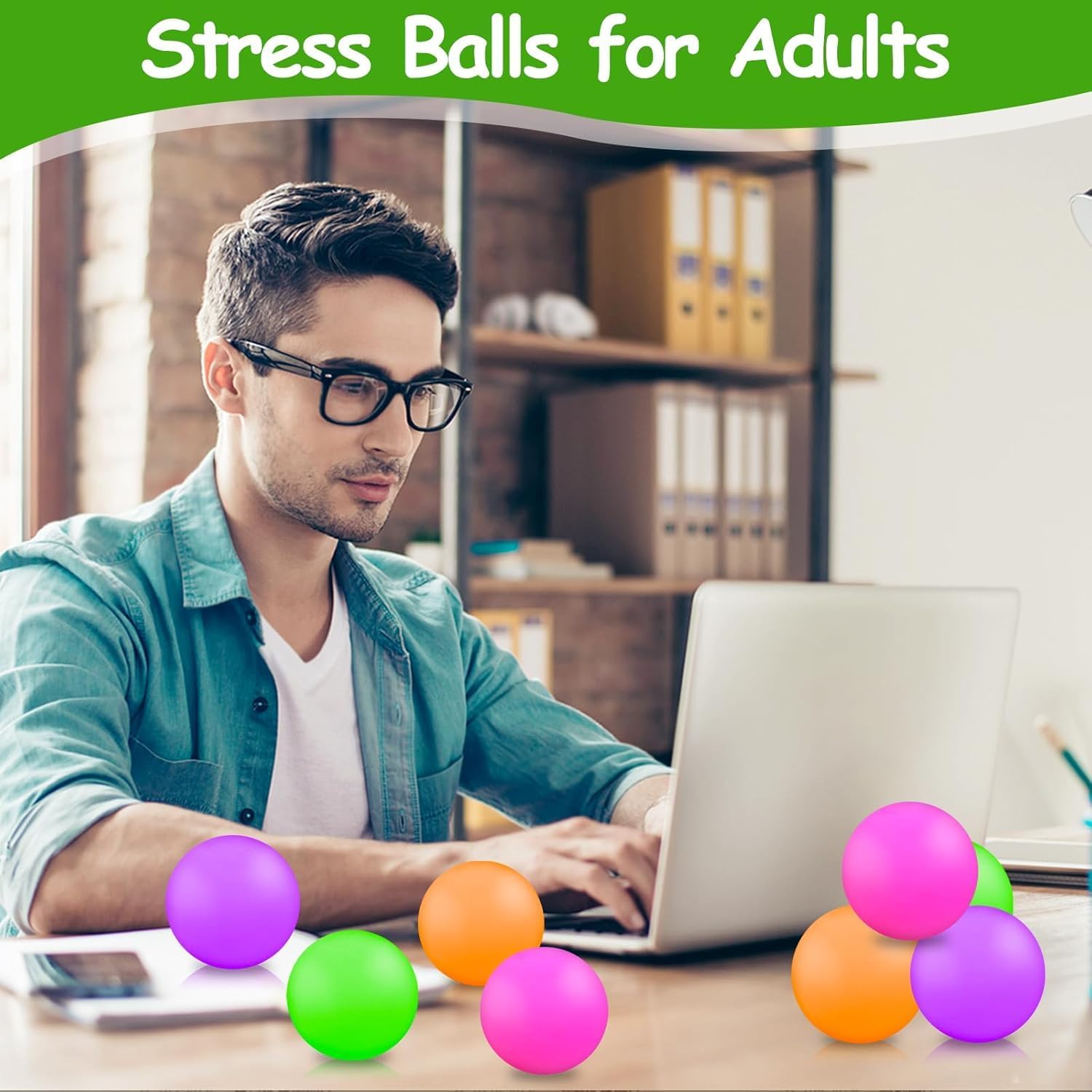 24 Pack Easter Eggs Fillers 4 Colors Fidget Stress Balls, Easter Basket Essential Stuffers Squishies Ball Stress Relief Toys Squeeze Balls for Kids Boys Girls Teens Easter Eggs Hunt Party Favors Gifts - Image 7