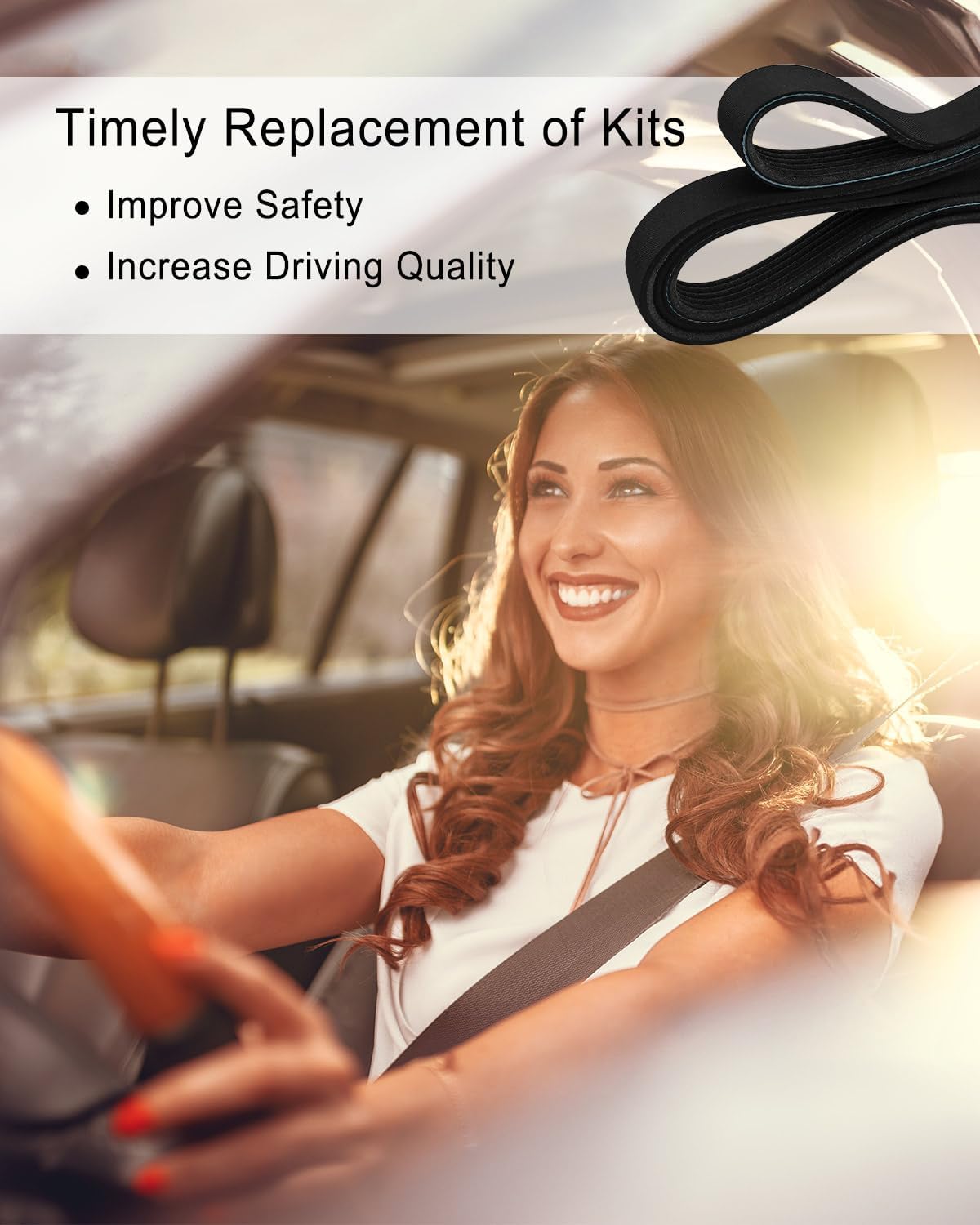 Engine Drive Belt Tensioner and Idler Pulley Set Fit for Chrysler 200 Town & Country Dodge Grand Caravan Avenger Journey Ram C/V 2011-2019 Replace 90K-39282D