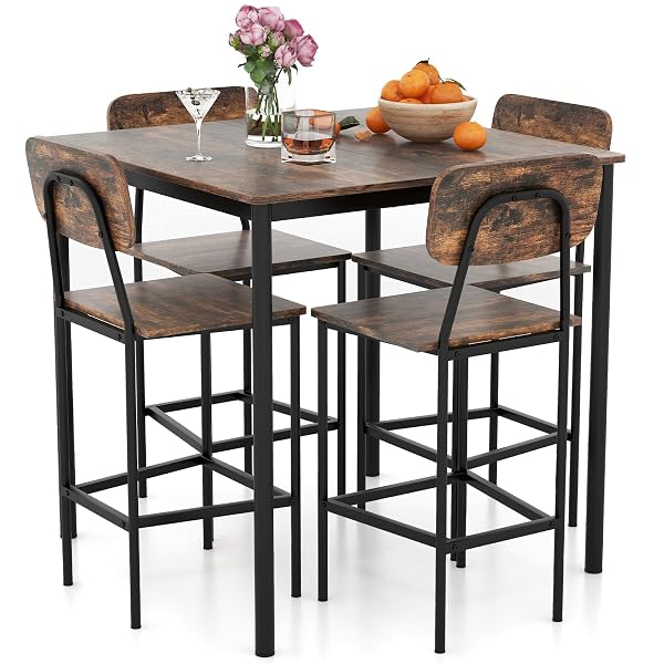 Counter-Height Industrial Dining Set