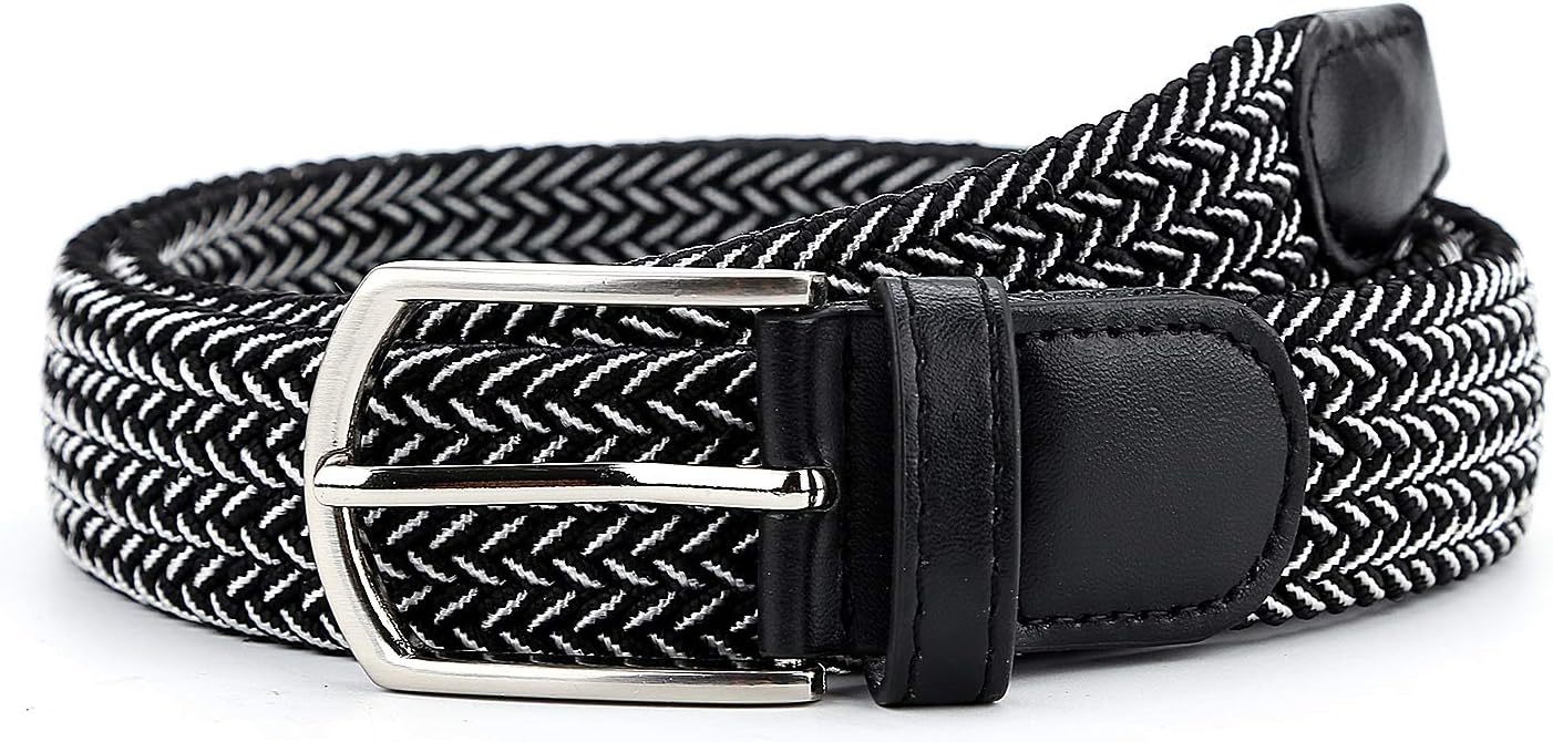 Braided Canvas Woven Elastic Stretch Belts for Men/Women/Junior with Multicolored - Image 2