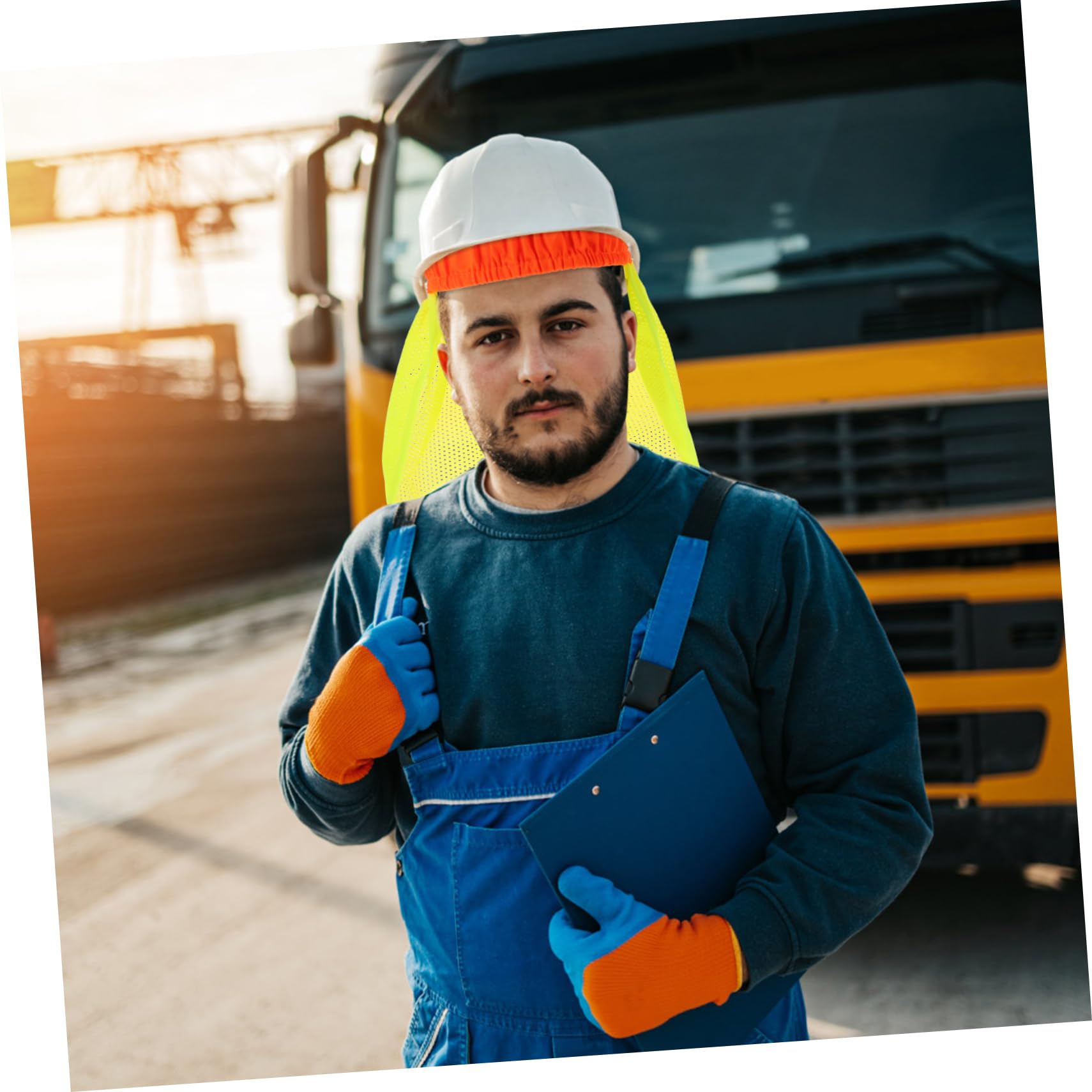 Uonlytech 12pezzi Cappellino Riflettente Rete Traspirante Per Casco Con Visiera Alta Visibilità Protezione Solare Per Uomini e Donne All Aperto Fluorescente