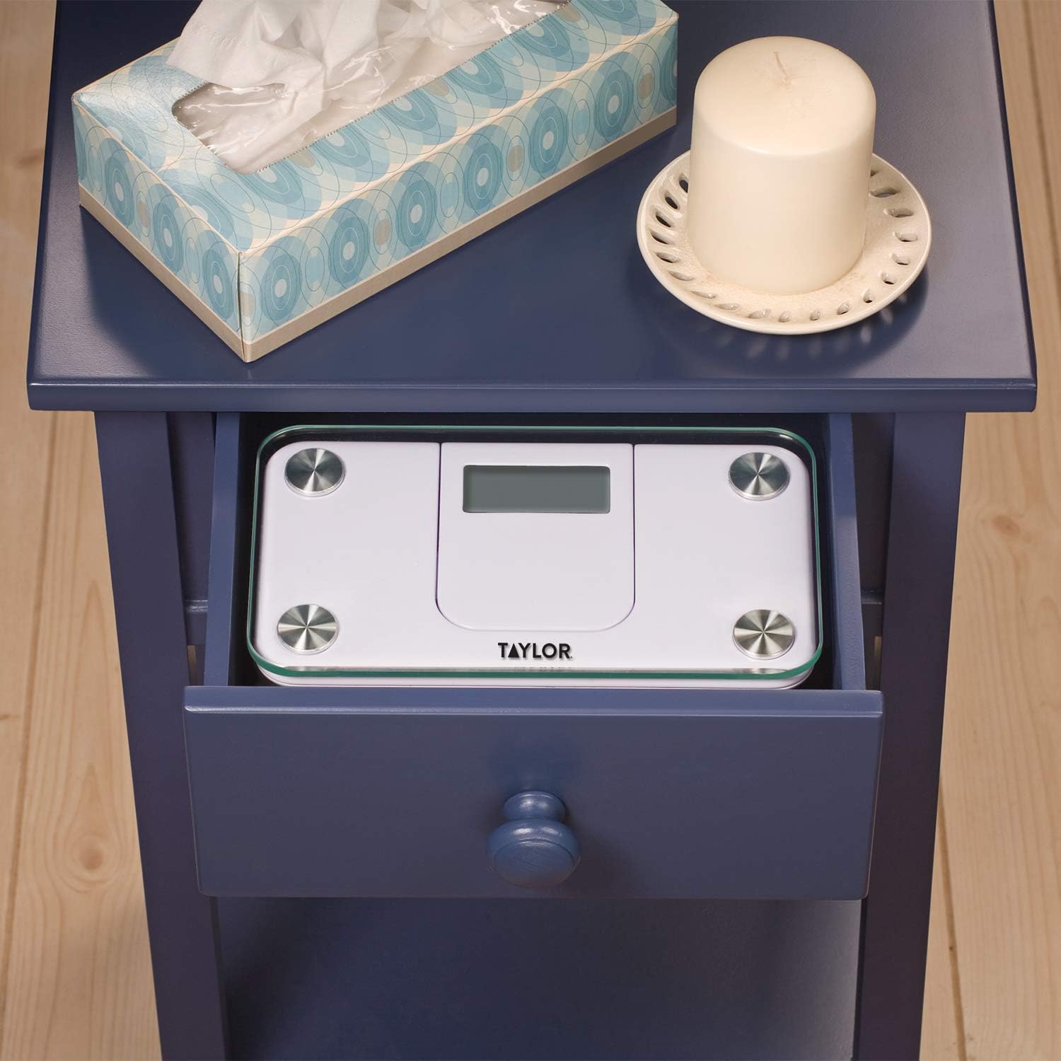 Taylor Digital 350LB Capacity Mini Scale, Expandable Read Out, White, Glass