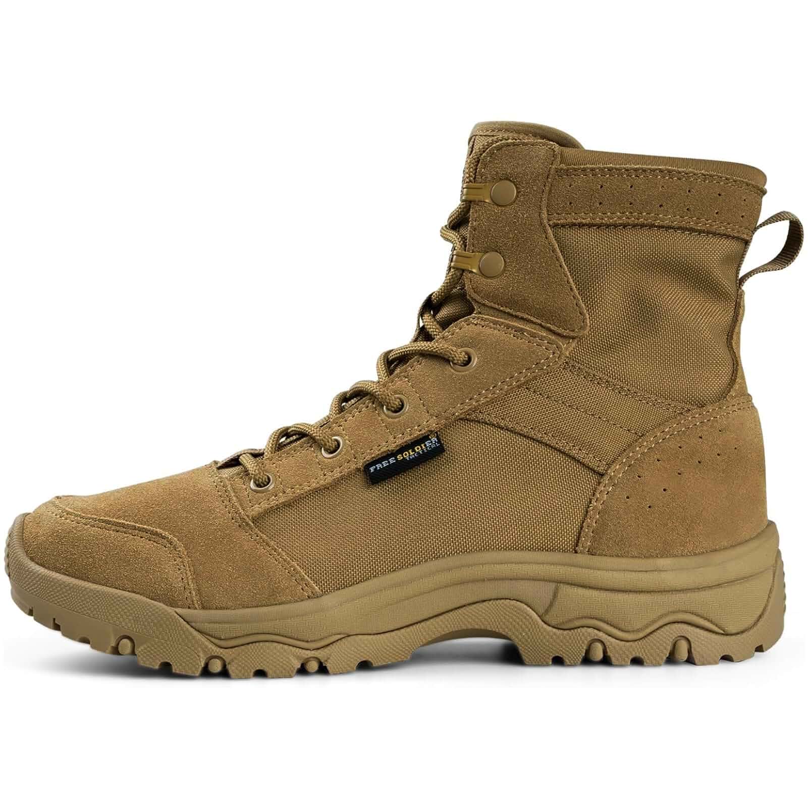 FREE SOLDIERMen's Tactical Hiking Boots Lightweight Comfortable Combat Work Boots 6 Inches