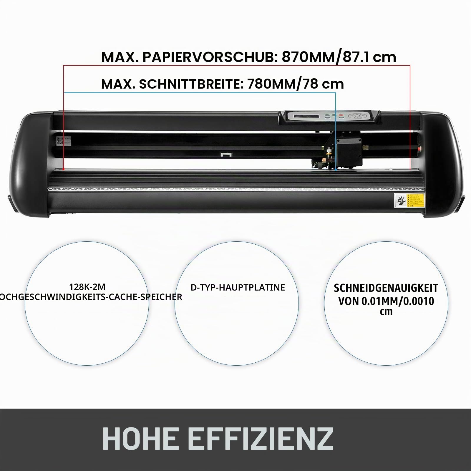 VEVOR 870mm Vinyl Schneideplotter 34Inch 3 Klingen Plottermaschine Vinyl Cutter Plotter Folienplotter Foliendrucker Profi Plotter Cutting mit Signmaster Software mit Ständer für Schilder Papierzufuhr