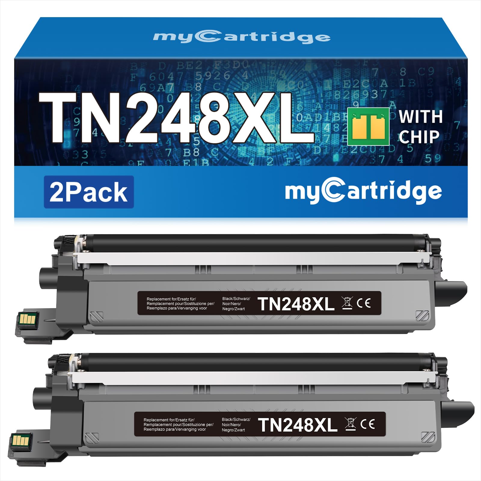 MYCARTRIDGE TN248XL Compatible para Brother TN248 TN248XL para Brother MFC-L3760CDW Toner DCP-L3560CDW Toner MFC-L3740CDW TN248 TN-248CMYK TN-248VAL 2-Pack