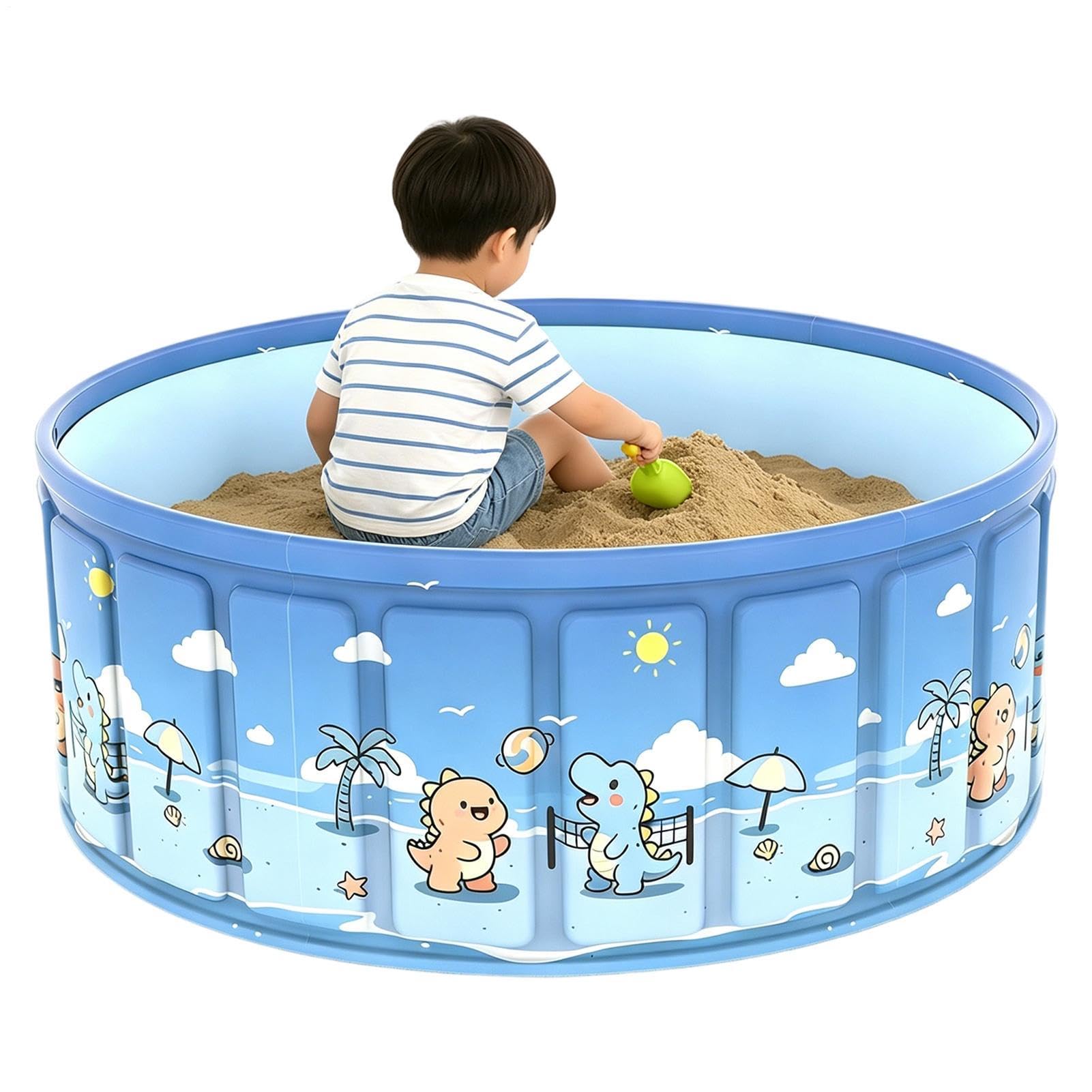 Fold Up Pool Outdoor Water Play Center with Drain Pipe