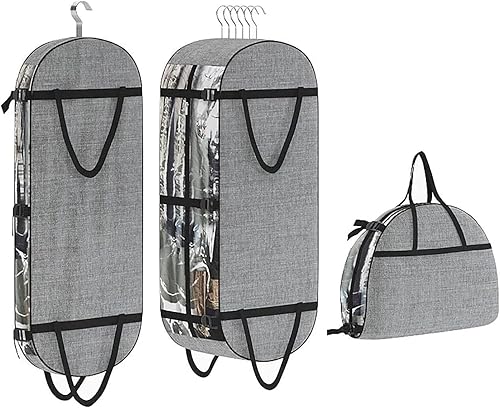 Miniatura 7 de Bolsas de ropa para colgar ropa, cubierta antipolvo de ropa para almacenamiento en armario, protectores de ropa plegables con cremallera completa