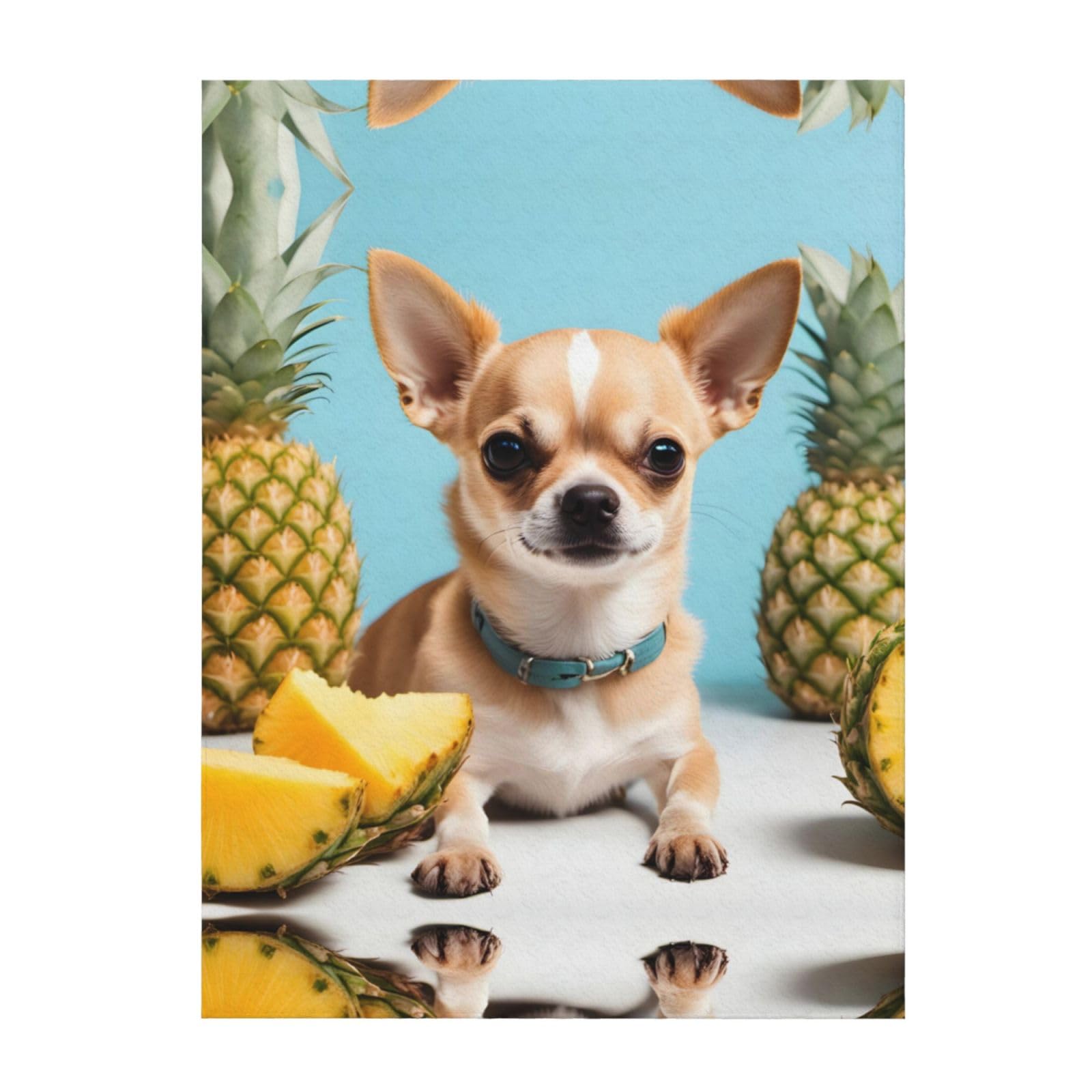 Couverture imprimée chihuahua : la douceur durable d'un plaid lit