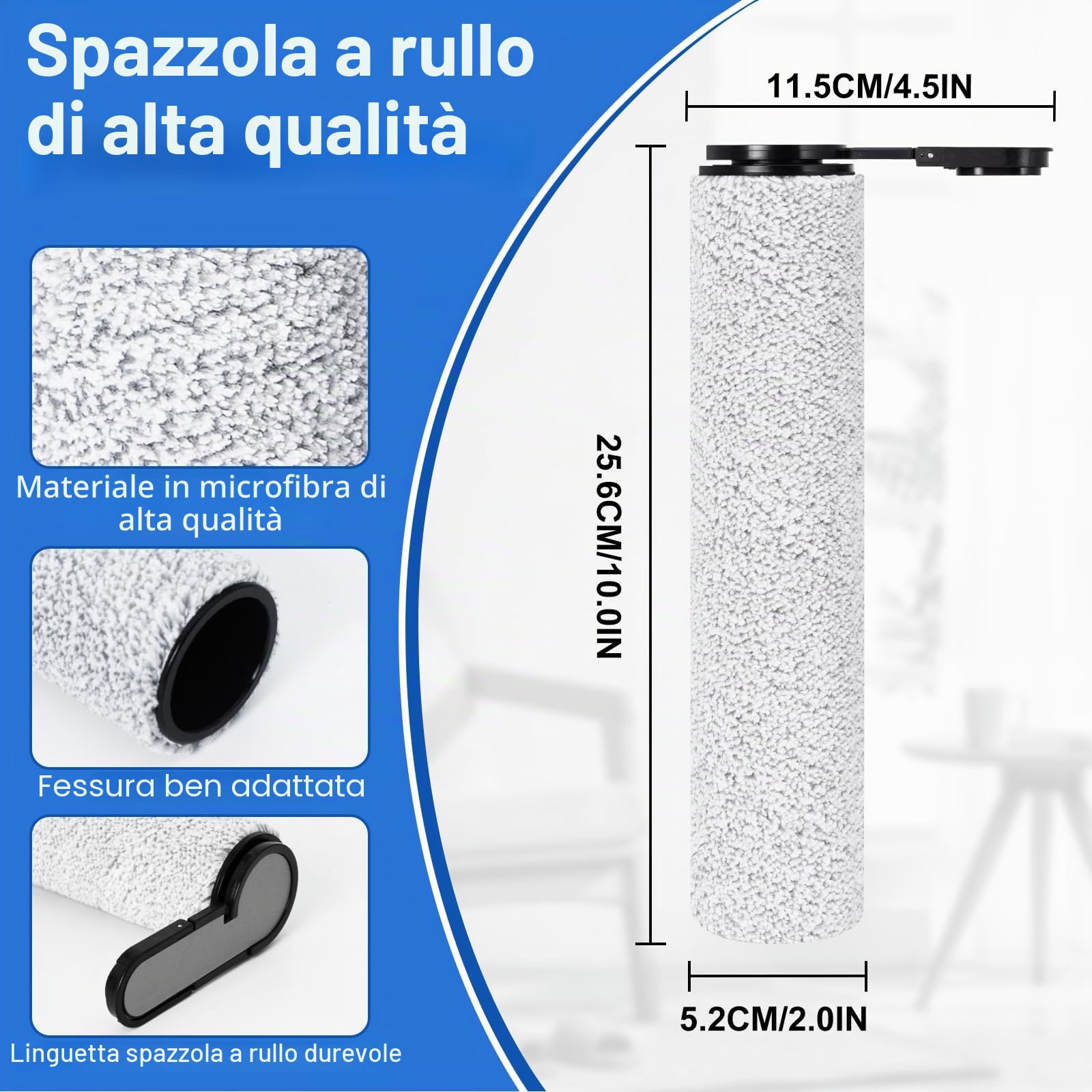 spazzole a Rullo e Filtro HEPA Ricambi per Roborock F25 BX/F25 ACE/F25 GT/F25 RT/F25 LT/F25 ALT/F25/F25 XT/F25 ACE Combo/F25 Combo/F25 Ultra/F25 ACE Pro aspirapolvere senza fili(5 Accessori)