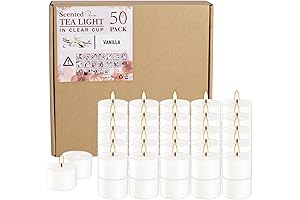 Indulge in the Aromatic Charm of White Vanilla Tealight Candles: A Set...