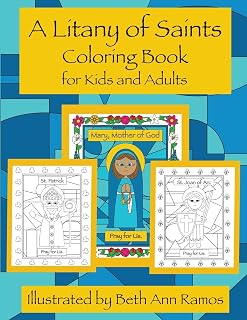 A Litany of Saints Coloring Book: for Kids and Adults