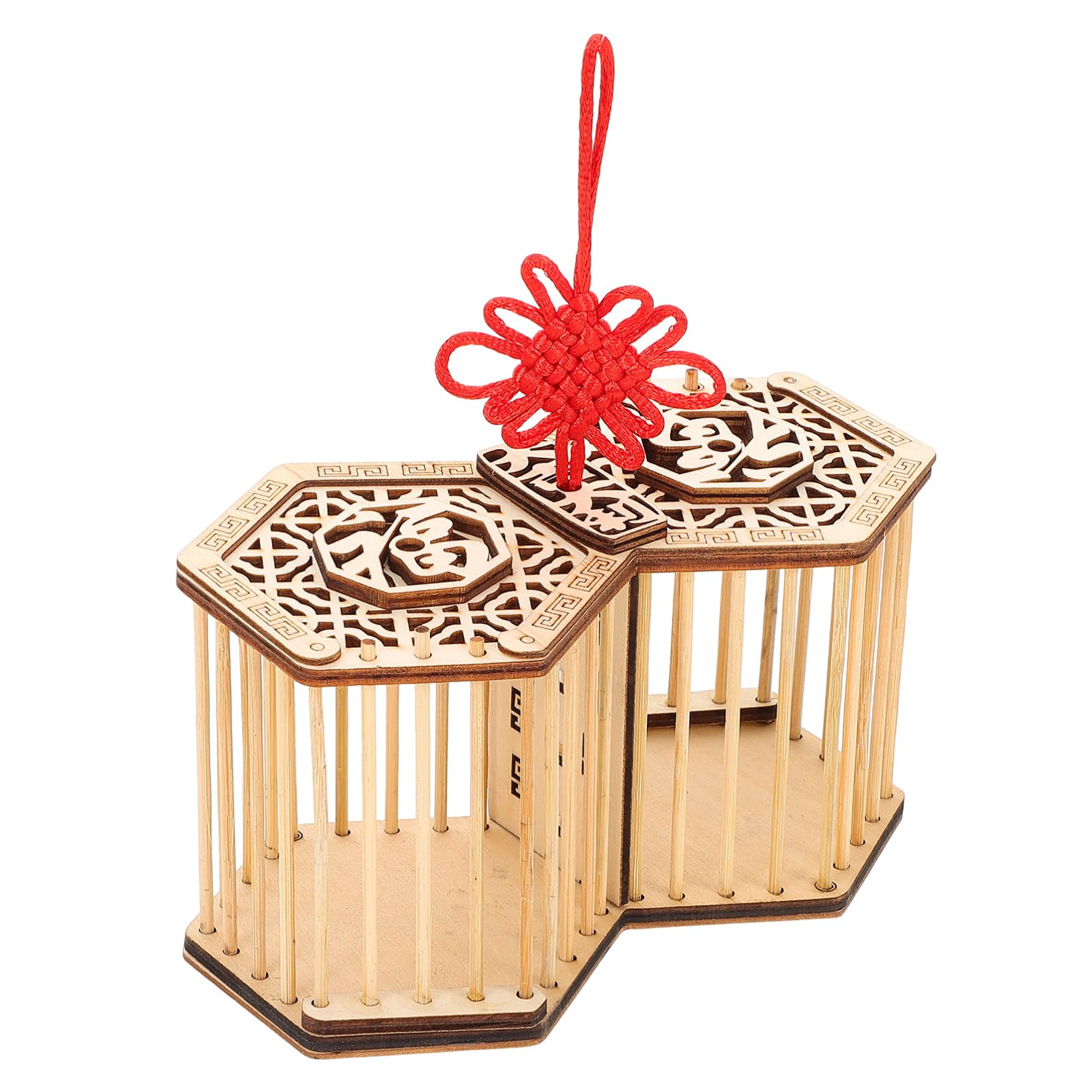 ORFOFE Elegant Bamboo Cage Sturdy Lightweight for Boys and Girls' Science Education Small Container