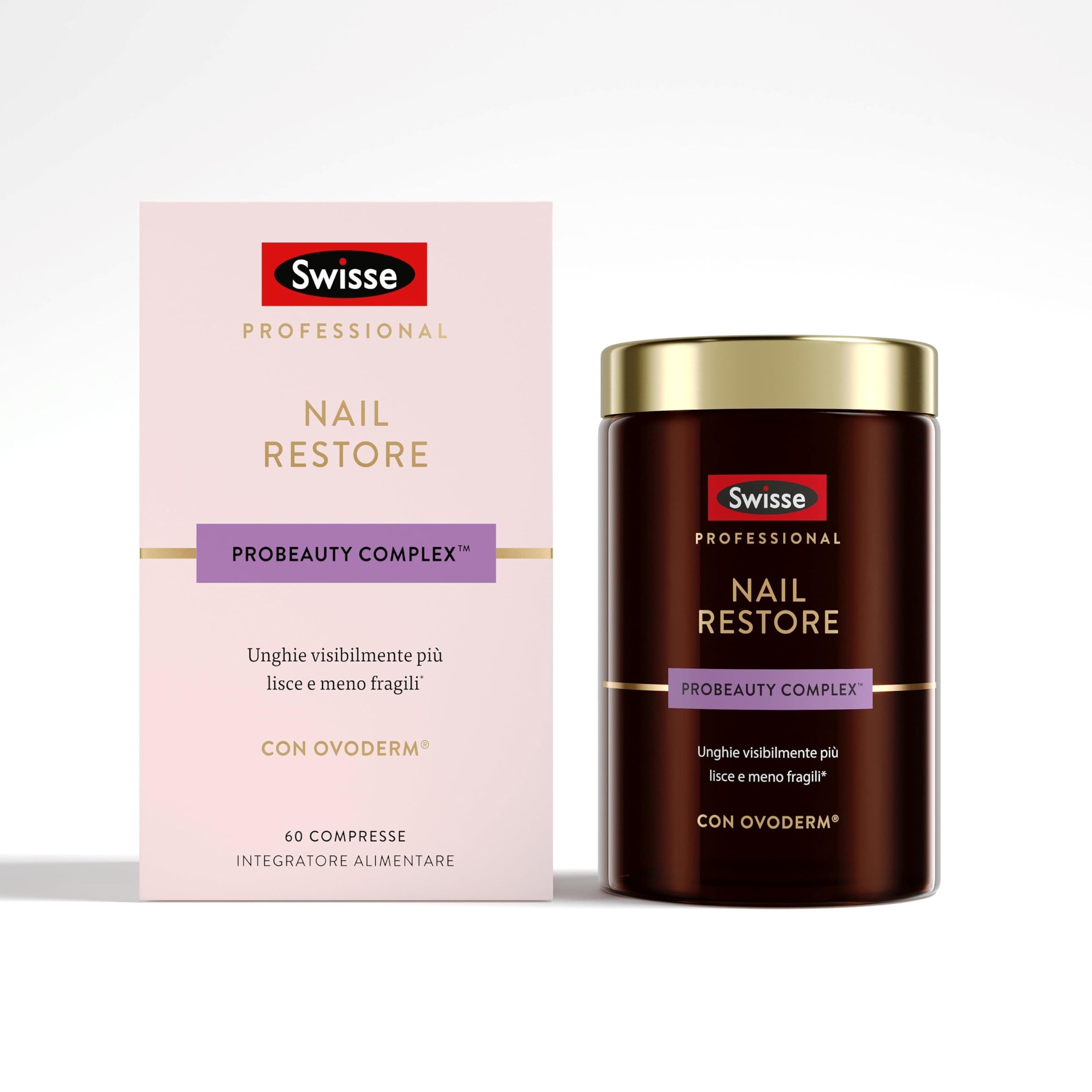 Swisse Professional Nail Restore - Integratore Unghie con Ovoderm®, ProBeauty Complex™ e Biotina, 60 Compresse