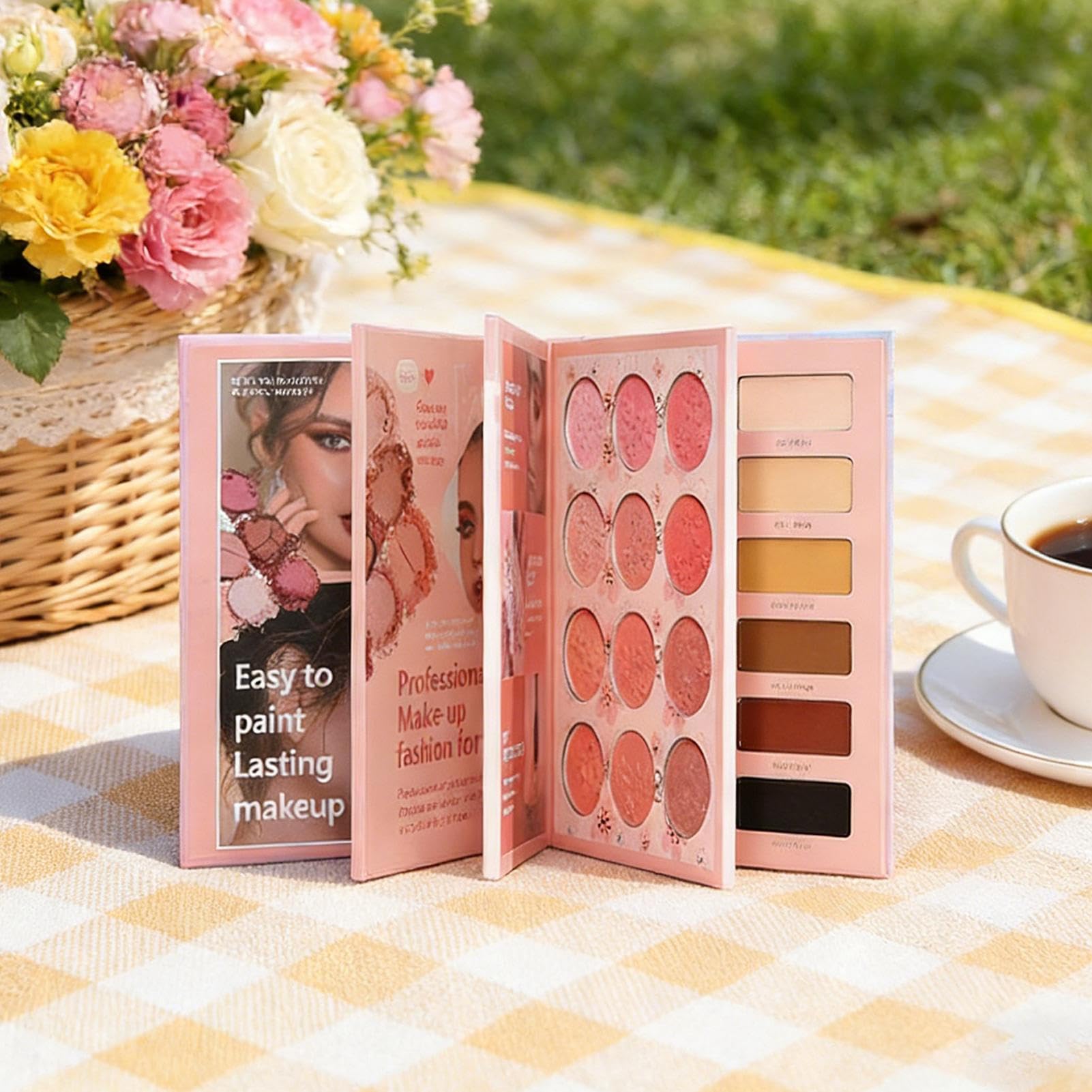 Palette Di Ombretti per Ombretti e Blush a Forma di Libro | Palette Viso Ed Occhi Per Spostamenti Quotidiani Appuntamenti Scuola Feste Fidanzata Moglie