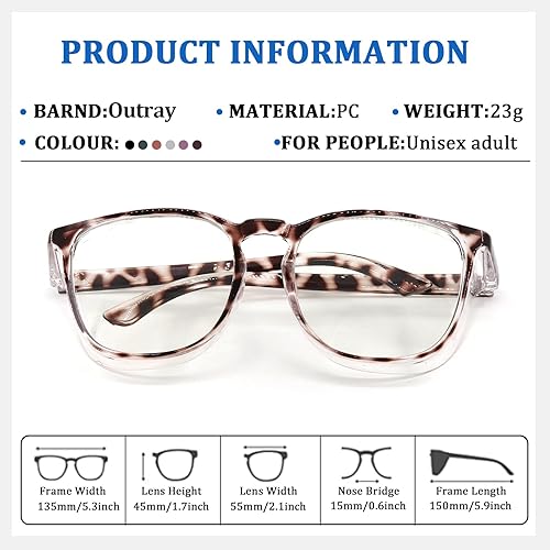 Miniatura 7 de Outray 2 pares de gafas de seguridad anti niebla, gafas de protección azul, bloqueo de luz azul para hombres mujeres