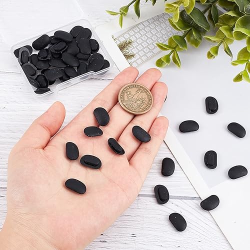 Miniatura 3 de GORGECRAFT 1 caja, 24 pares de almohadillas de nariz incrustadas, antideslizantes, antideslizantes, de silicona suave, para lentes, montura