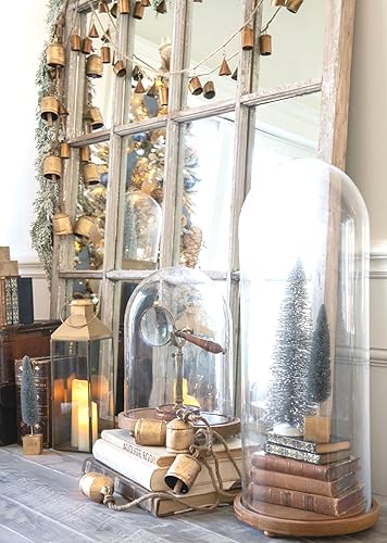 Miniatura 3 de Juego de 3 campanas de vaca de metal rústicas vintage de la suerte hechas a mano, campanas gigantes de vaca armonía, campanas enormes en cuerda,