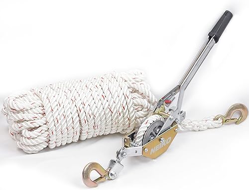 Miniatura 6 de NEIKO 02251A Cabrestante de Arrastre, Capacidad de Tracción de 1 Tonelada (2,000 libras), 5.9 Pies, 2 Ganchos, Herramienta de Cabrestante