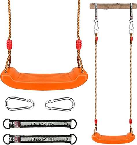 Luckit Juego de columpios de plástico para niños con cuerda ajustable fácil de instalar, seguro y duradero, columpio para niños y niñas, para