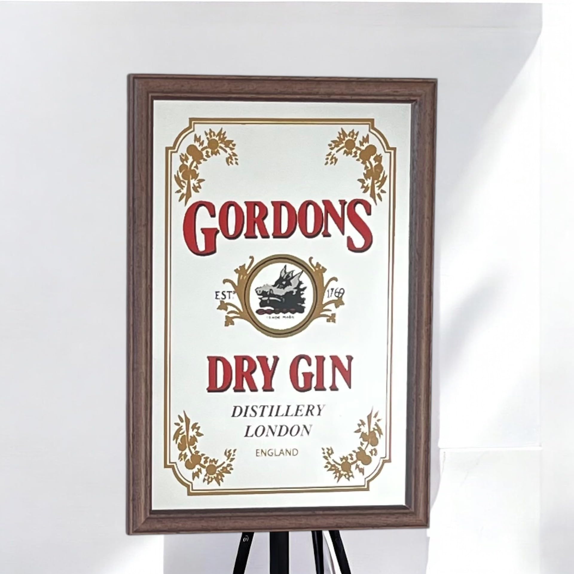 Laurie's Pub and Bar Accessories | Gordons Gin Large Mirror