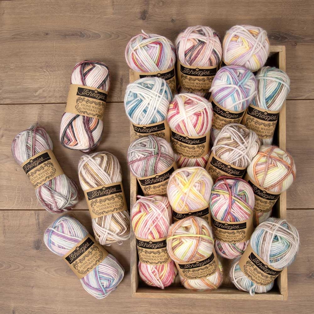 Fil Scheepjes Stone Washed XL Minerals doux pour tricot 5x50g