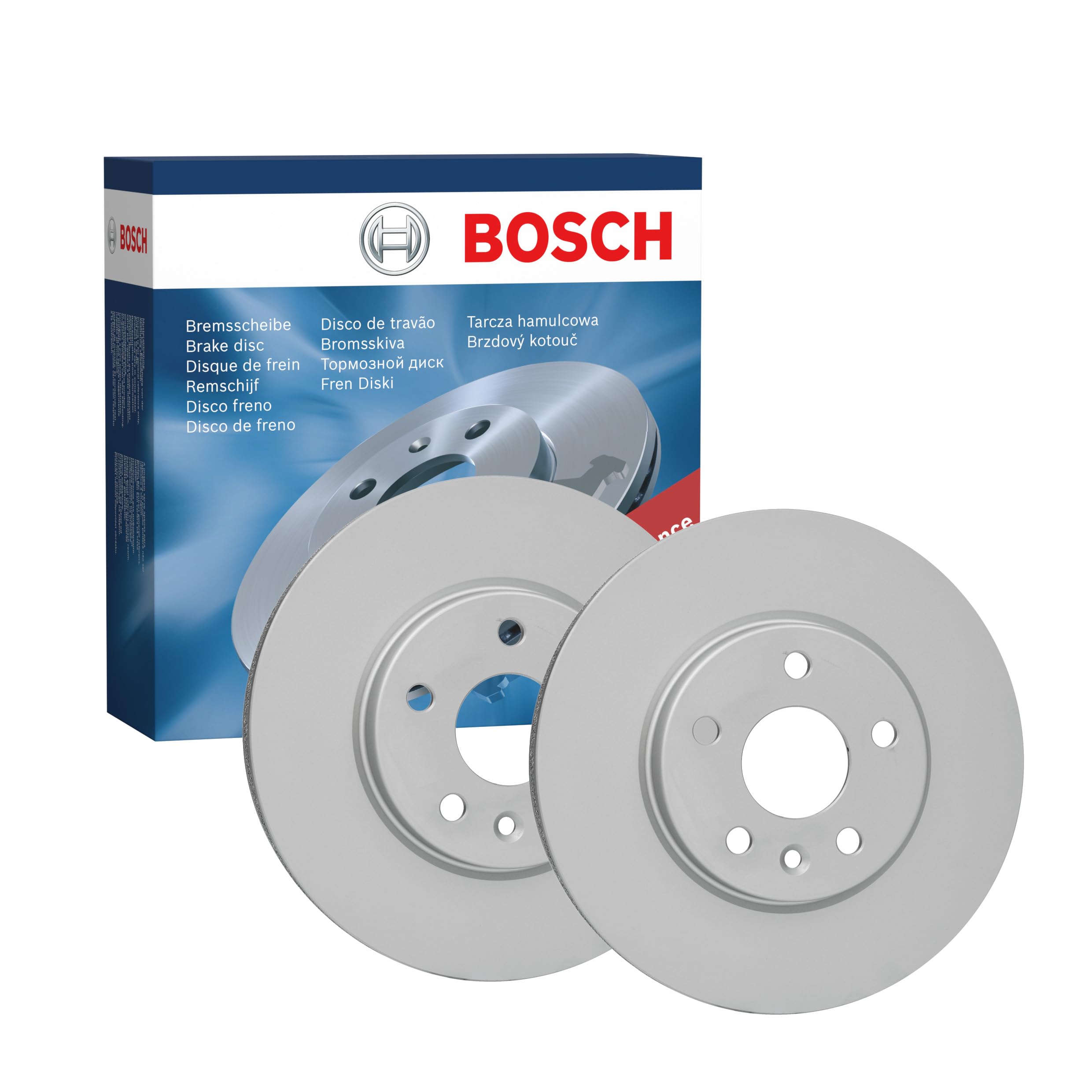 Bosch BD2624 Bremsscheiben vorne - 276 mm - 1 Satz aus 2 Scheiben | Massive Bremsscheiben - ECE-R90-zertifiziert - lange Lebensdauer, moderner Korrosionsschutz