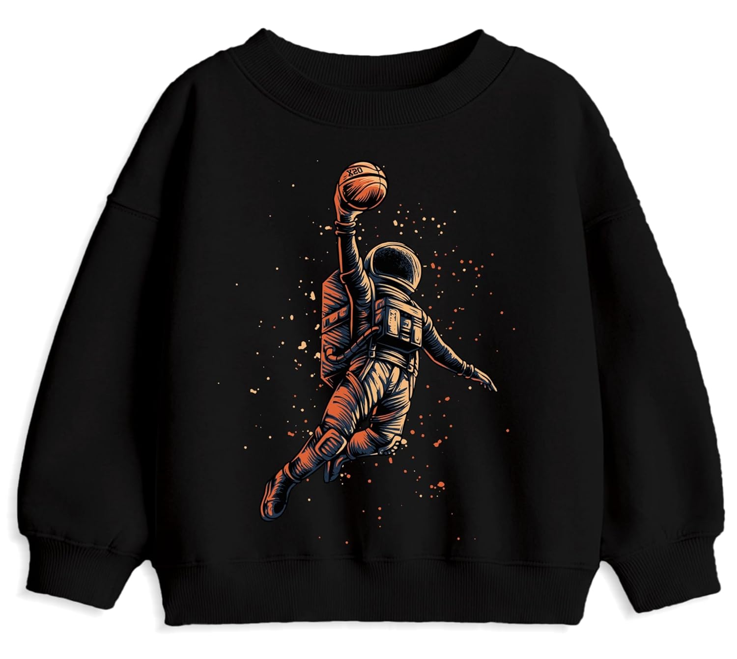 minicult Unisex-Child Cotton Blend Round Neck Sweatshirt(Black)