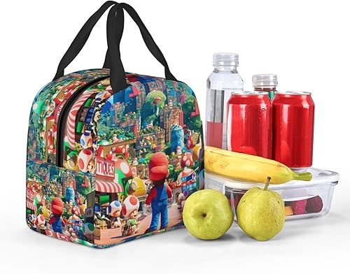 Miniatura 8 de Caja de almuerzo de dibujos animados portátil Lnsulation Bolsa de almuerzo multifuncional para oficina trabajo picnic