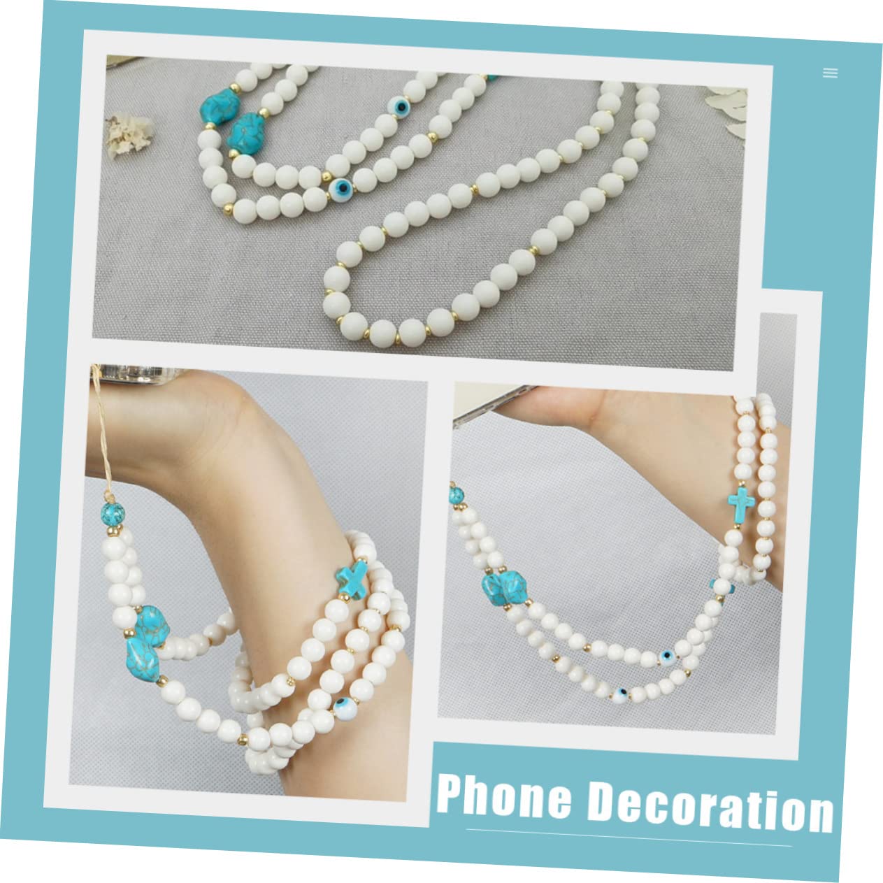 UPKOCH 3 Piezas Anti-Pérdida Cadena Para Teléfono Móvil Cordón Para El Cuello Cuerda Decorativa Para Teléfono Cadena Colgante Para Teléfono Decoración De Cuentas Para Teléfono Teléfonos