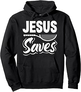 Jesus Saves Tennis Player Faith Sport Pullover Hoodie