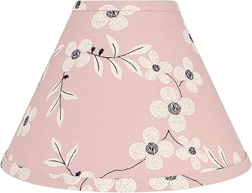 Aspen Creative 58033A, pantalla Empire Uno, rosa, parte superior de 4 pulgadas x 10 pulgadas inferior x 7 pulgadas de altura inclinada,