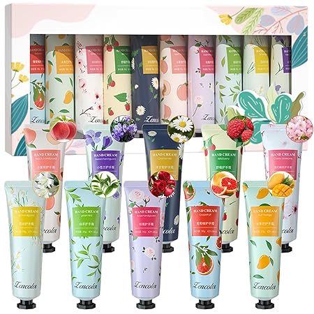 10 Pack Hand Cream Gift Set for Women,Moisturizing Hand Care Cream Stocking Stuffers Gift Set,Travel Size Hand Lotion for Dry Hands,Mini Hand Lotion Gift Set With Natural Plant Fragrance