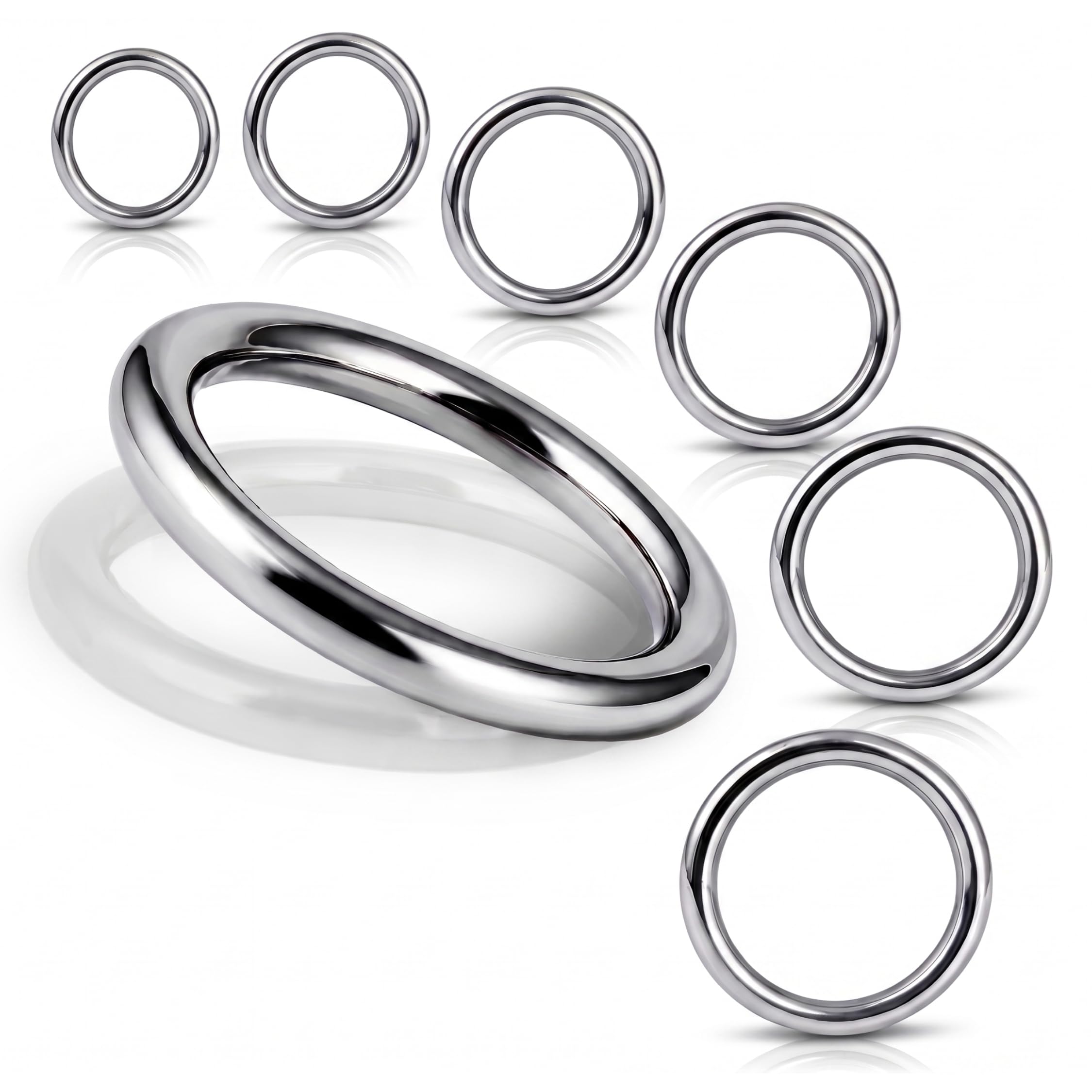 PROTECH 10 Stück O-Ring Edelstahlringe - Ring 12x70mm Rundringe aus rostfreiem Edelstahl A4 V4A geschweißt poliert Metallring