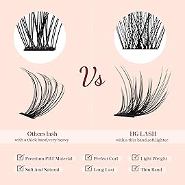 Higu clace Lash Clusters 144pcs,10-16mm Mixed Tray 3D Effect Volume Eyelash Clusters Soft D Curl Individual Lashes DIY at Home