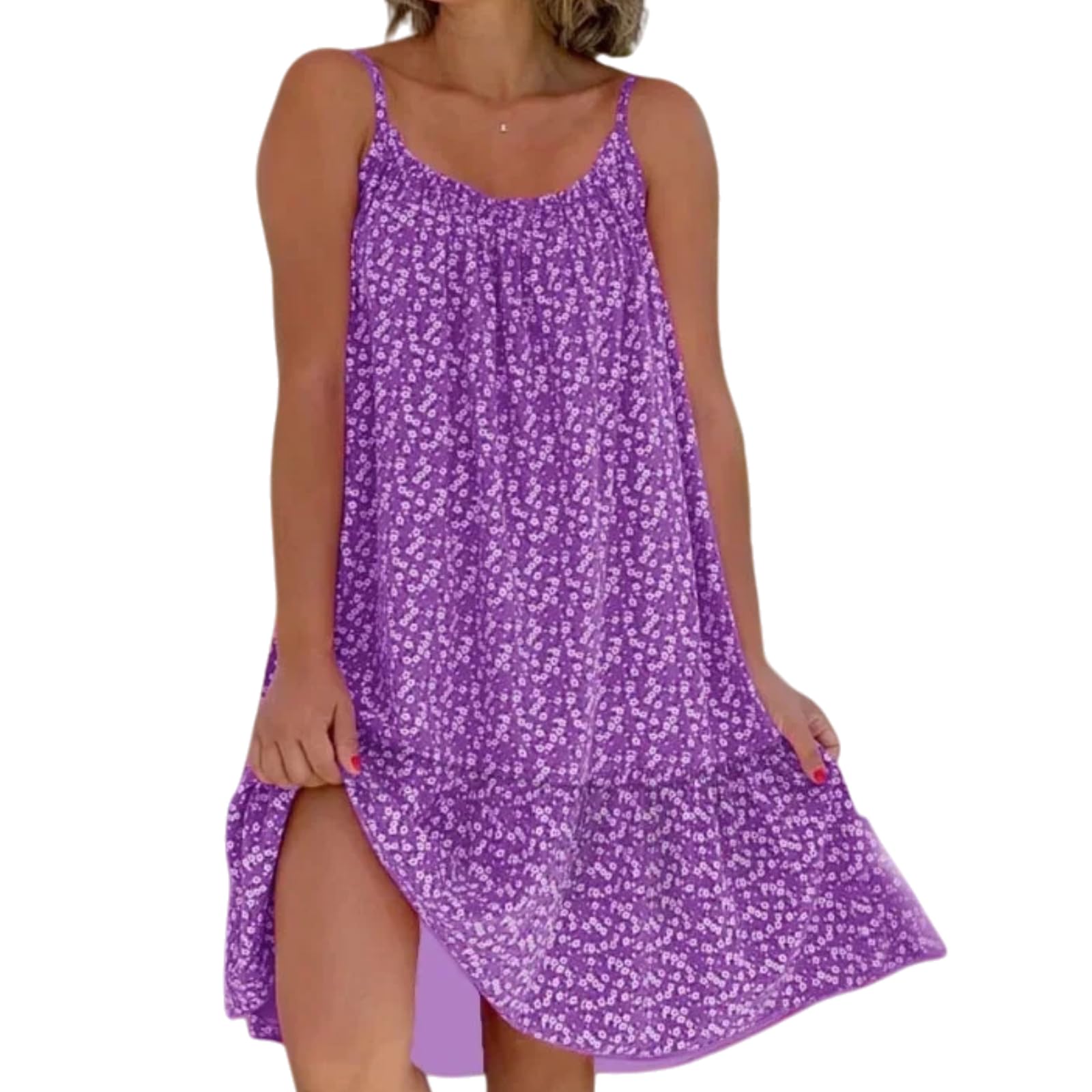 Vestido de Chaleco sin Tirantes de Estilo Rural de Verano con Flores Florales y Tirantes