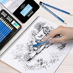 Profession sketch pencils 6B to 4H for kids and adults drawing,Art graphite pencil for artists beginner sketching.