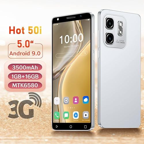 Miniatura 5 de Teléfono móvil barato 3G desbloqueado con pantalla HD de 5.0 pulgadas, batería grande de 3500mAh, 16GB ROM Android 9.0 Dual SIM Dual Standby,