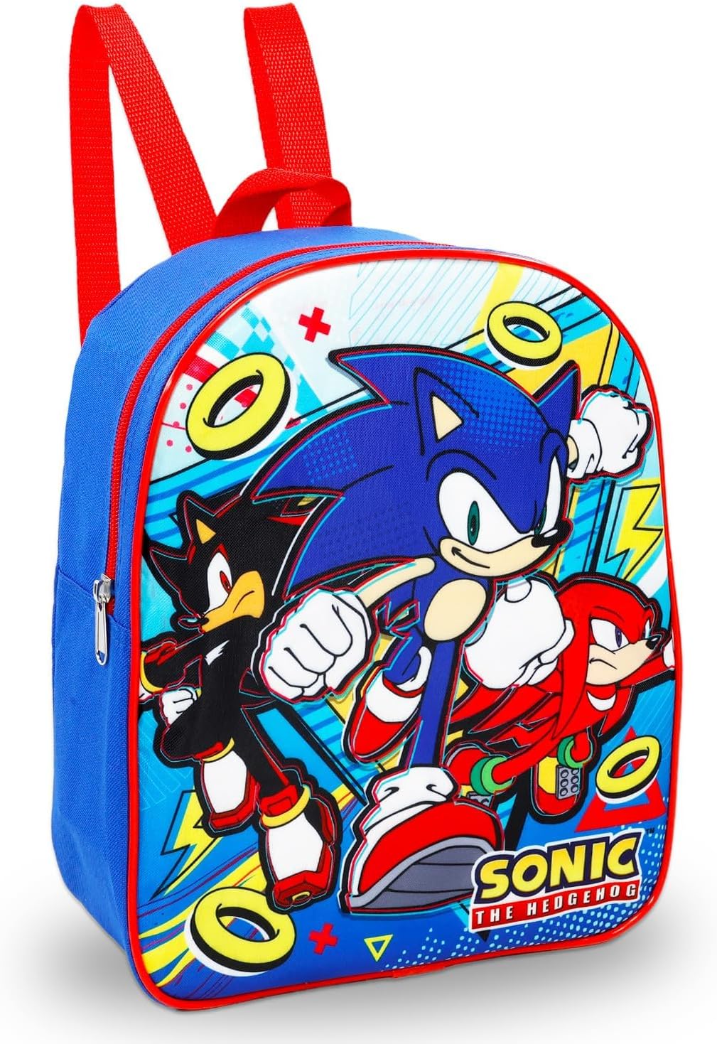 Sonic Mini Backpack for Kids - Bundle with 11” Video Game Mini Backpack Plus Stickers, Water Bottle, More | Sonic Preschool Bag for Boys, Girls, Kids - Image 2