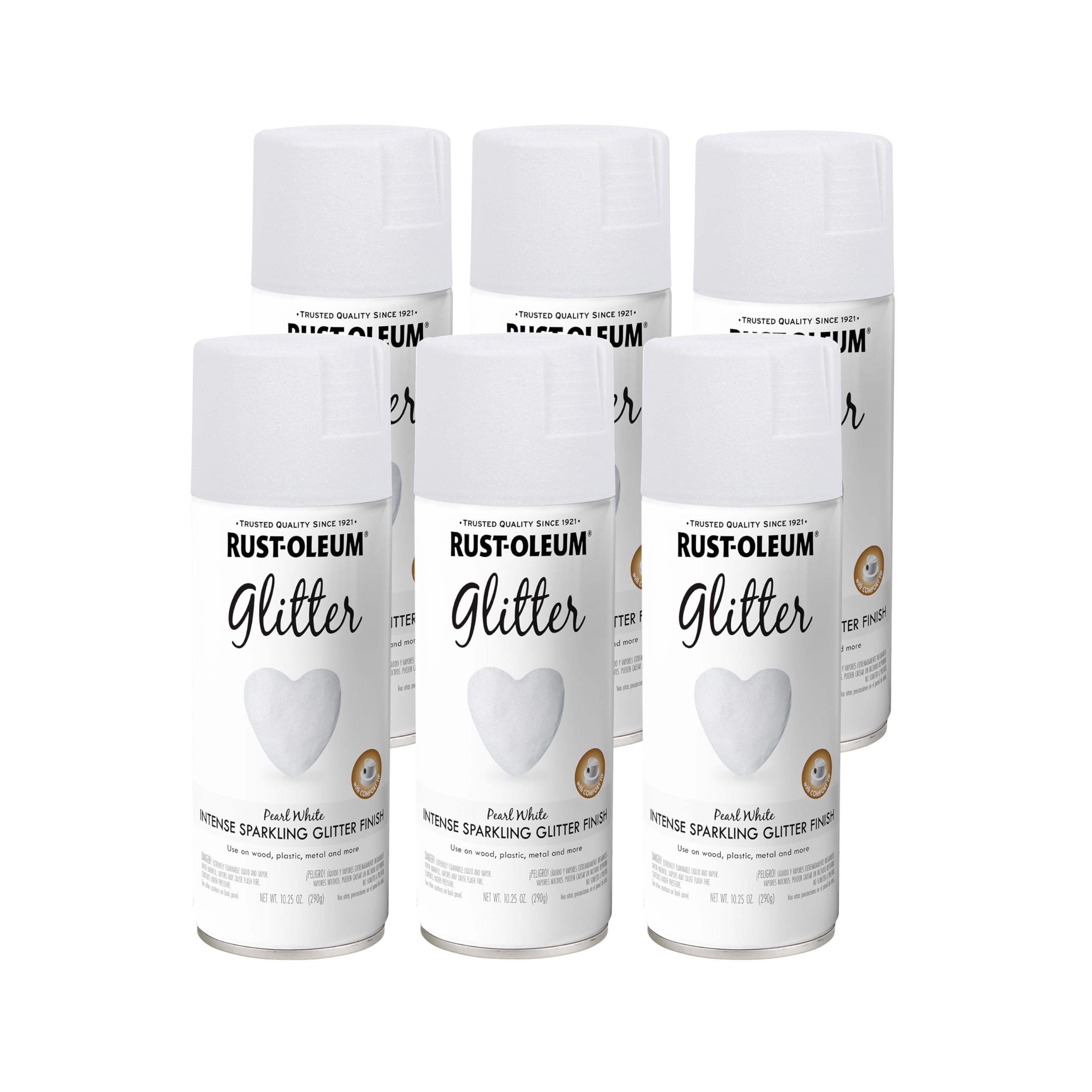 Rust-Oleum 299426-6PK Specialty Glitter Spray Paint, 10.25 Oz