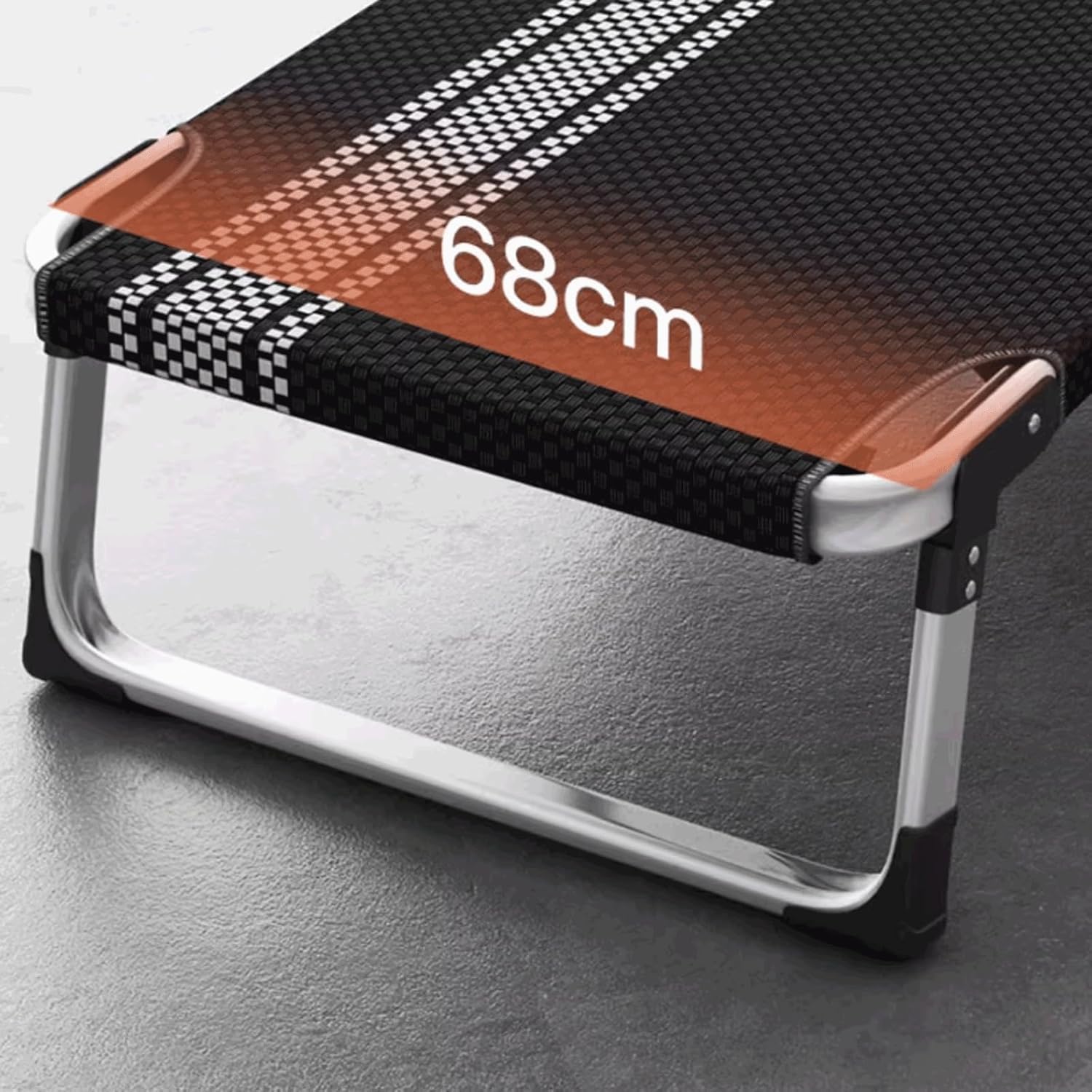 Opvouwbaar kampeerbed van aluminiumlegering met kussen Draagbare reiskampeerbedjes Ademend opvouwbaar logeerbed voor volwassenen
