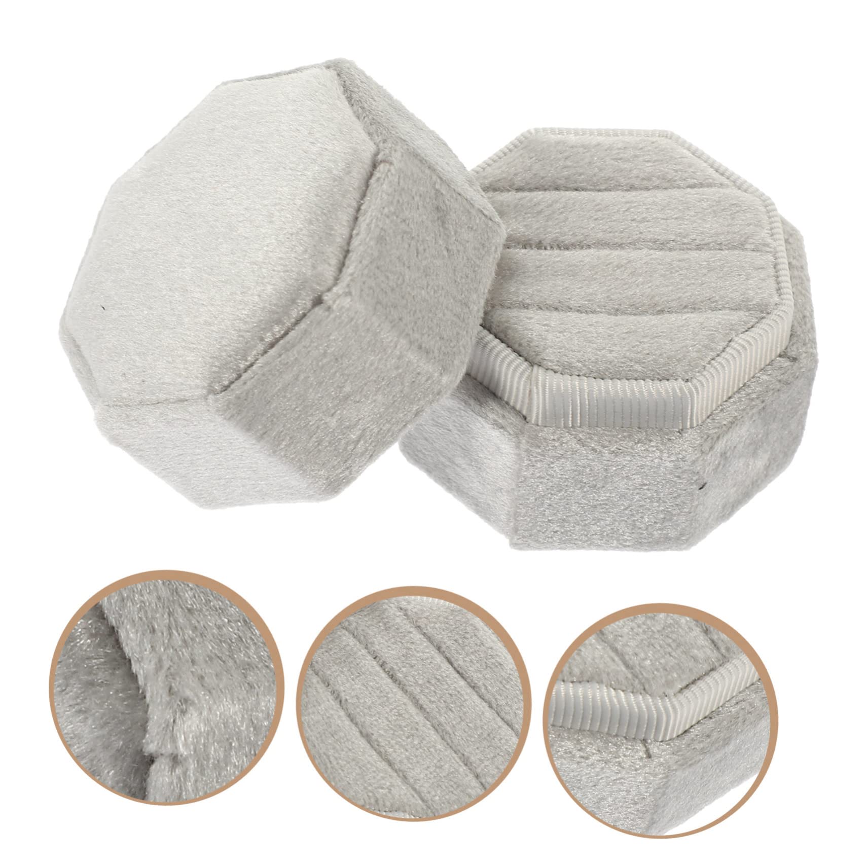 PACKOVE 5 Sztuk Pudełko Trzy Pudełka Na Pierścionki Biżuteria Pierścień Pudełka Do Pakowania Pierścionek Zaręczynowy Pudełka Na Propozycję W Kształcie Ośmiokąta Pudełka Na Pierścionek Na